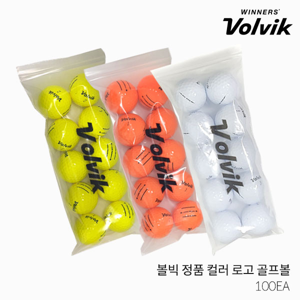 볼빅 컬러 로고볼 3PC 벌크포장 100개 [컬러 랜덤발송]