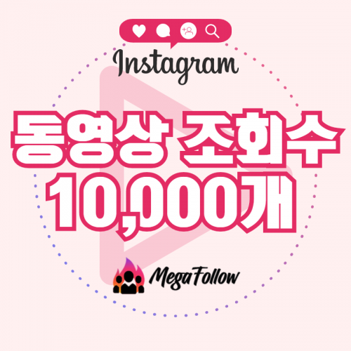 인스타그램 동영상 조회수 10,000개