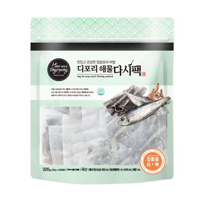 ★친환경티백★ 해통령 디포리해물 다시팩 320g