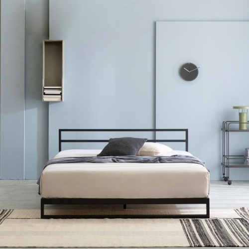 트리샤 헤드보드 침대 프레임 (블랙)