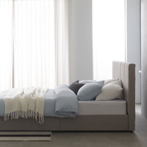 매든 저상형 침대 프레임 (라이트그레이)