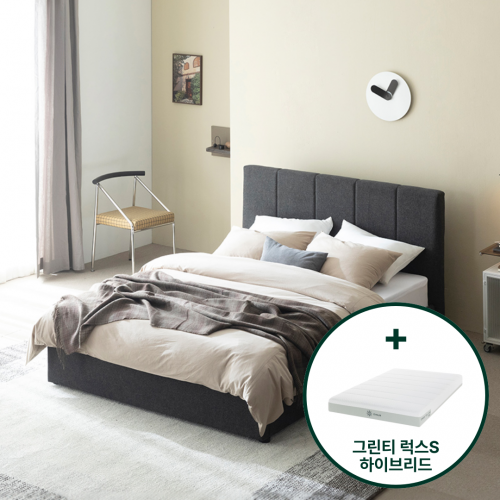매든 저상형 프레임 침대세트 (+그린티 럭스S 하이브리드 매트리스)