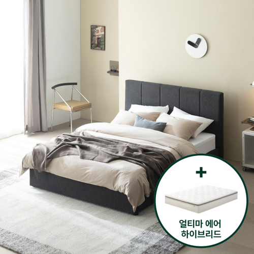매든 저상형 프레임 침대세트 (+얼티마 에어 하이브리드 스프링 매트리스)