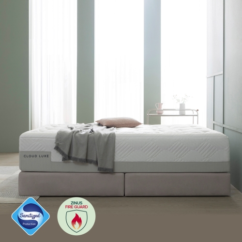 퍼프 저상형 침대 프레임 침대세트 (+클라우드 럭스S 메모리폼 매트리스)