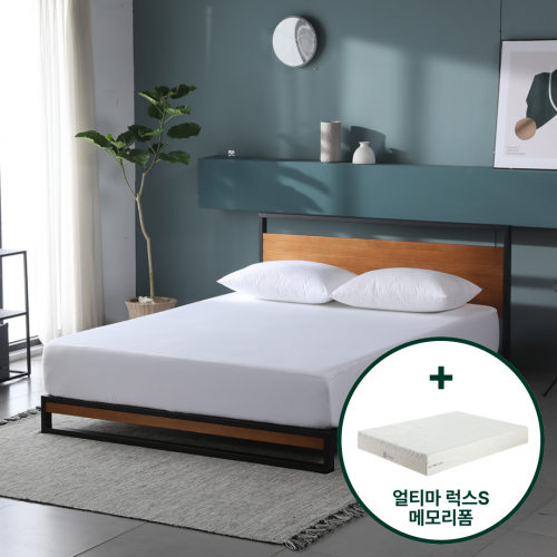 아이언라인 하이브리드 프레임 침대세트 (+얼티마 럭스S 메모리폼 매트리스)