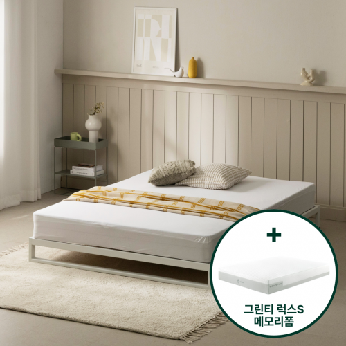 트리샤 침대 프레임 침대세트 (+그린티 럭스S 메모리폼 매트리스)