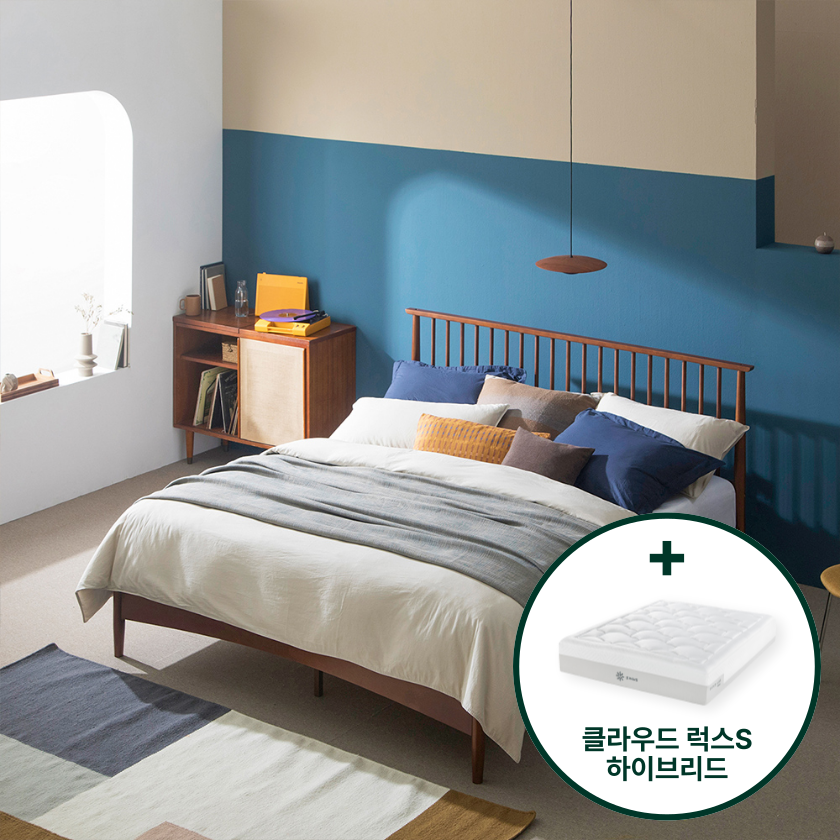 린다 침대 프레임 침대세트 (+클라우드 럭스S 하이브리드 매트리스)