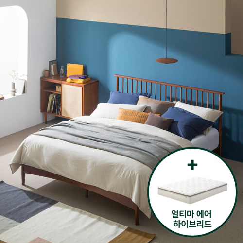 린다 침대 프레임 침대세트 (+얼티마 에어 하이브리드 스프링 매트리스)
