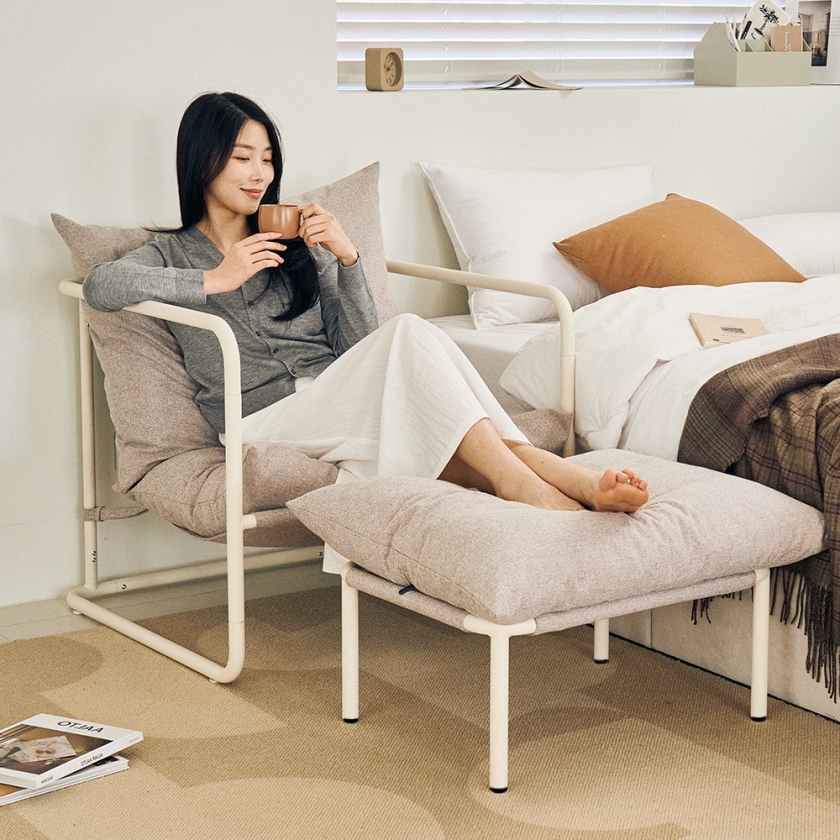 켄트 1인소파 크림/오트밀베이지