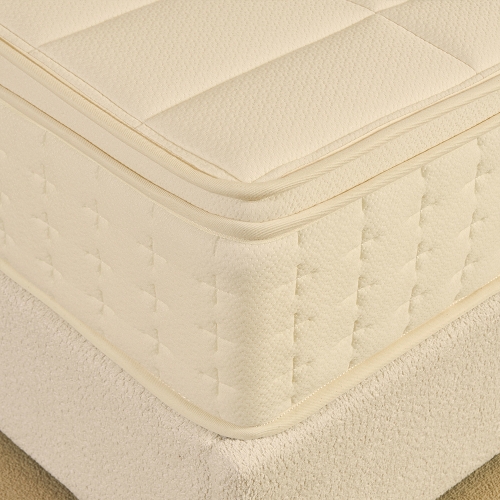 [설치배송전용] 퍼프 저상형 침대 세트 (+키스톤 스프링 매트리스 25cm)