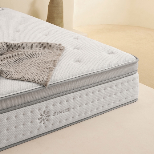 [설치배송전용] 퍼프 저상형 침대 세트 (+뉴헤이븐 하이브리드 매트리스 34cm)