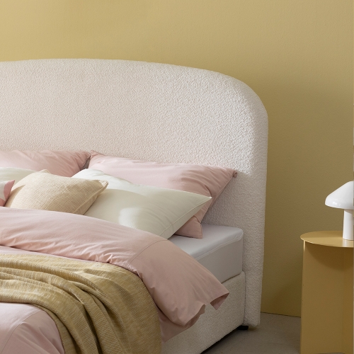 [설치배송전용] 퍼프 저상형 침대 세트 (+뉴헤이븐 하이브리드 매트리스 34cm)