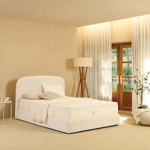 [설치배송전용] 매든 저상형 침대 세트 (+키스톤 스프링 매트리스 25cm)