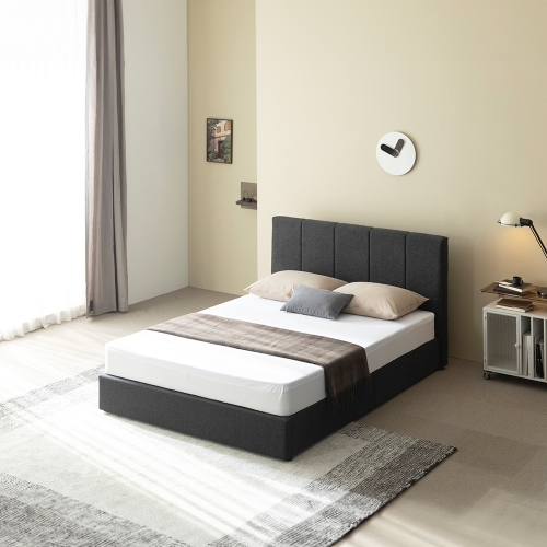 [설치배송전용] 매든 저상형 침대 세트 (+뉴헤이븐 하이브리드 매트리스 34cm)