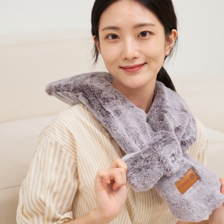 정원의료기 충전식 온수팩 찜질기 밍크 목어깨형