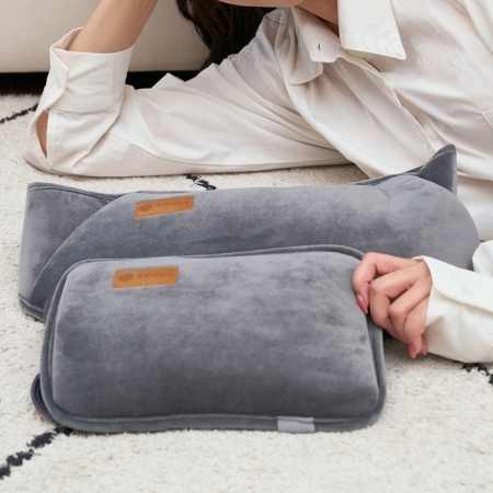 정원의료기 충전식 온수팩 찜질기 극세사 복대형 라이트핑크