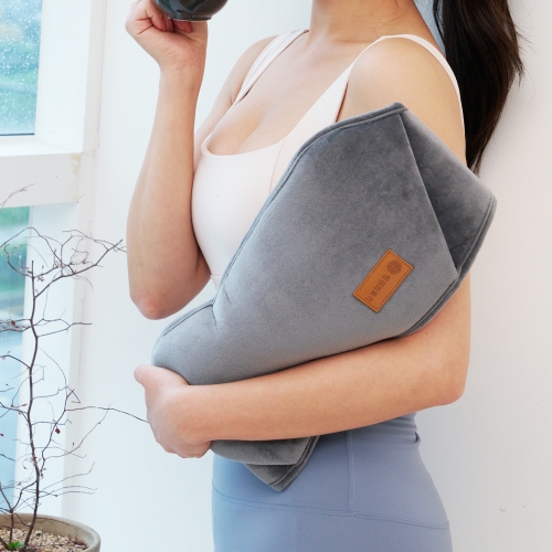 정원의료기 충전식 온수팩 찜질기 극세사 복대형 그레이