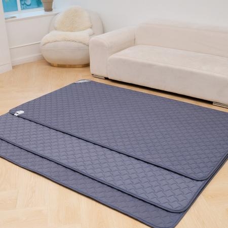 한일의료기 전자파없는 워셔블 극세사 탄소매트 전기요 플라밍 블루 더블 원난방