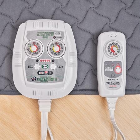 한일의료기 전자파없는 워셔블 극세사 탄소매트 전기요 플라밍 블루 더블 원난방