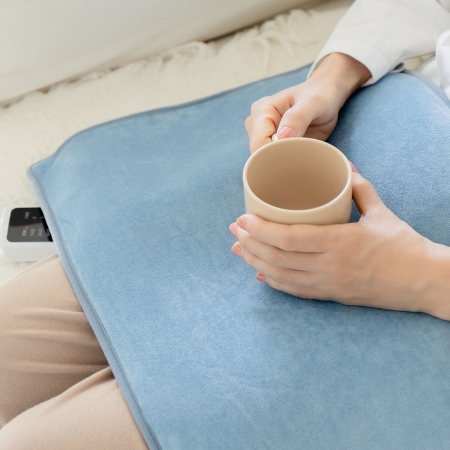 정원의료기 원적외선 맥반석 황토 세라믹 옥 전기 온열 찜질기 블루