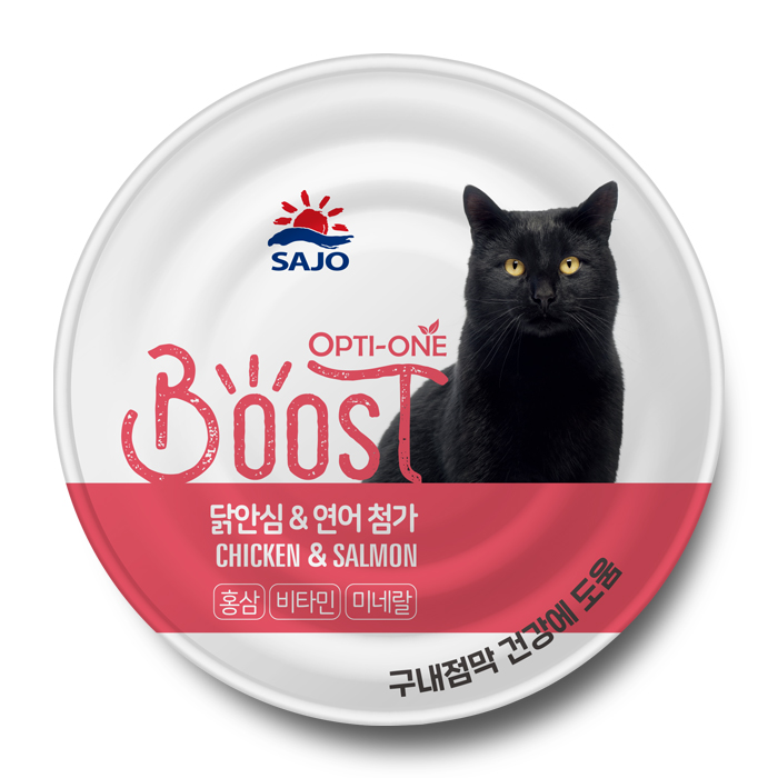 사조 옵티원 부스트 캔 160g (닭안심과 연어) - 레드