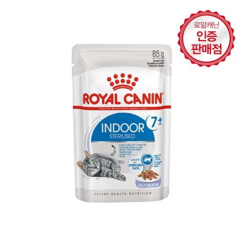 로얄캐닌 습식 파우치 85g - 젤리 (인도어 7+)