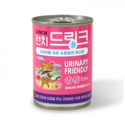 런치 고양이 건강관리 드링크 캔 120g (유리너리 프렌들리 / 참치)