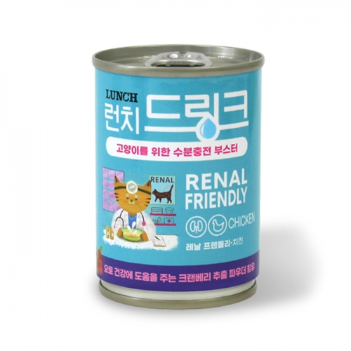 런치 고양이 건강관리 드링크 캔 120g (레날 프렌들리 / 치킨)