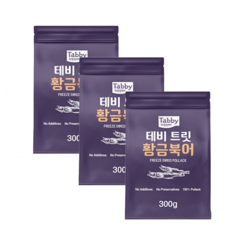 Tabby 테비 트릿 동결건조 황금북어 300g -3개