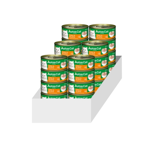 [공급업체직배송] 아타스 캣 오리지널 고양이 그레인프리 습식캔 80g - 24개 (맛선택)