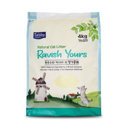 [파손] Tabby 테비토퍼 라유 카사바 모래 4kg (입자크기 임의발송)