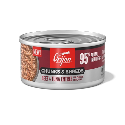 오리젠 고양이습식캔 청키 슈레드 85g (비프&튜나 캣)