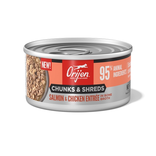 오리젠 고양이습식캔 청키 슈레드 85g (살몬&치킨 캣)
