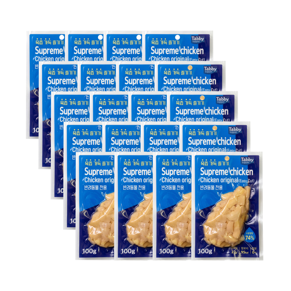 Tabby 테비토퍼 슈프림 치킨 100g (오리지날 이지컷) - 20개 Tabby 테비토퍼 슈프림 치킨 100g (오리지날 이지컷) - 20개