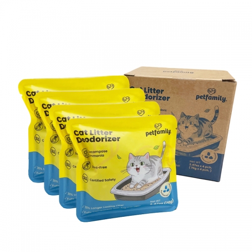 펫페밀리 고양이 모래 탈취제 파우치 70g - 4개