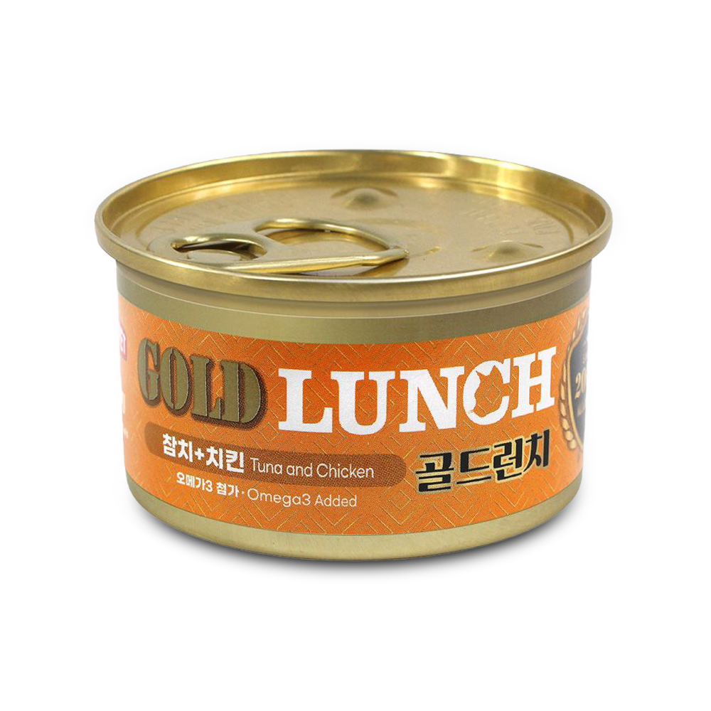 프리미엄 골드 런치캔 80g (참치와 치킨)