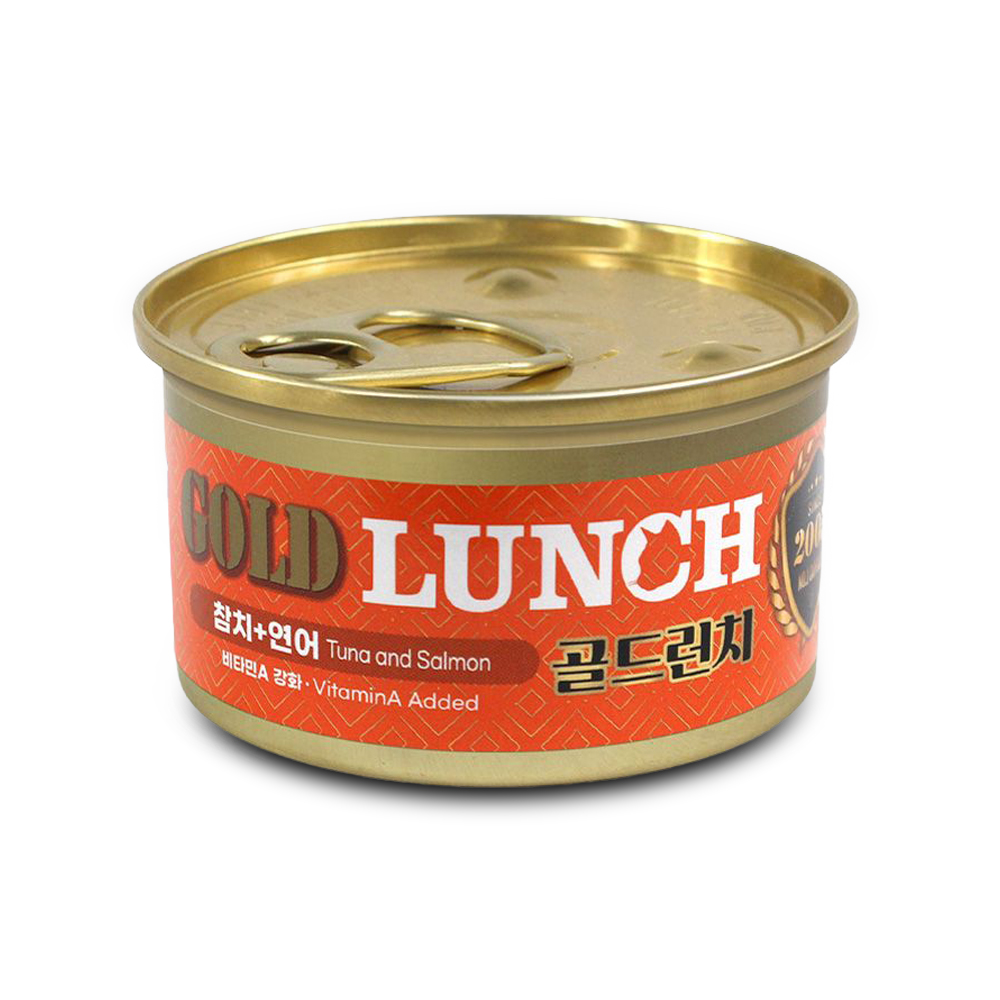 프리미엄 골드 런치캔 80g (참치와 연어)