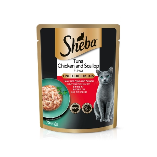 쉬바 고양이 주식 파우치 70g (젤리 / 참치와 치킨)