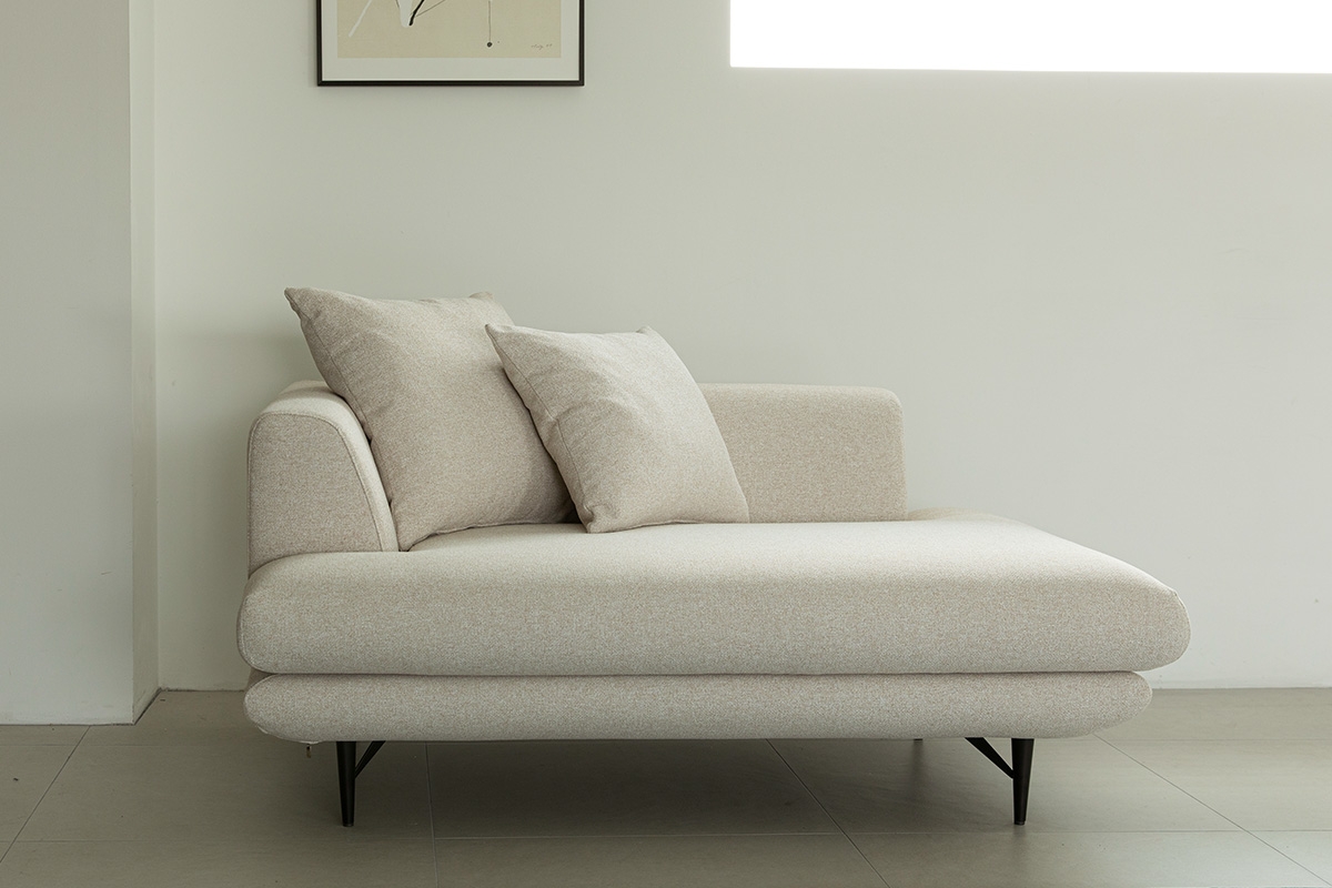 듀커소파 DK080 2인 베이지 모듈형 풀커버 패브릭 소파