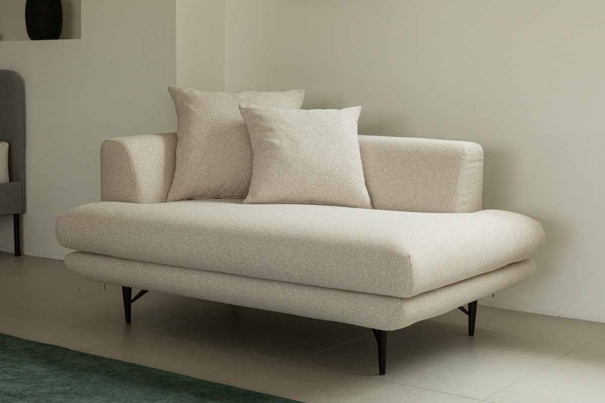 듀커소파 DK080 2인 베이지 모듈형 풀커버 패브릭 소파