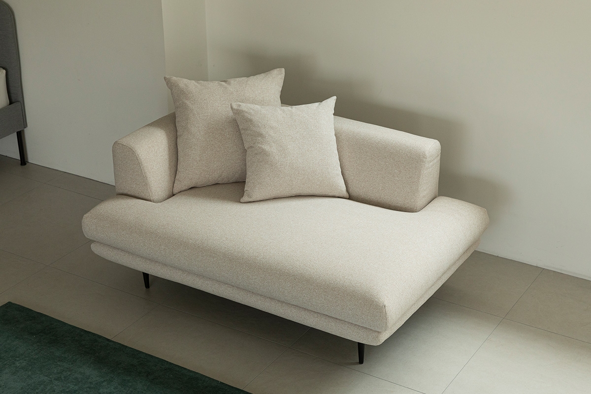 듀커소파 DK080 2인 베이지 모듈형 풀커버 패브릭 소파