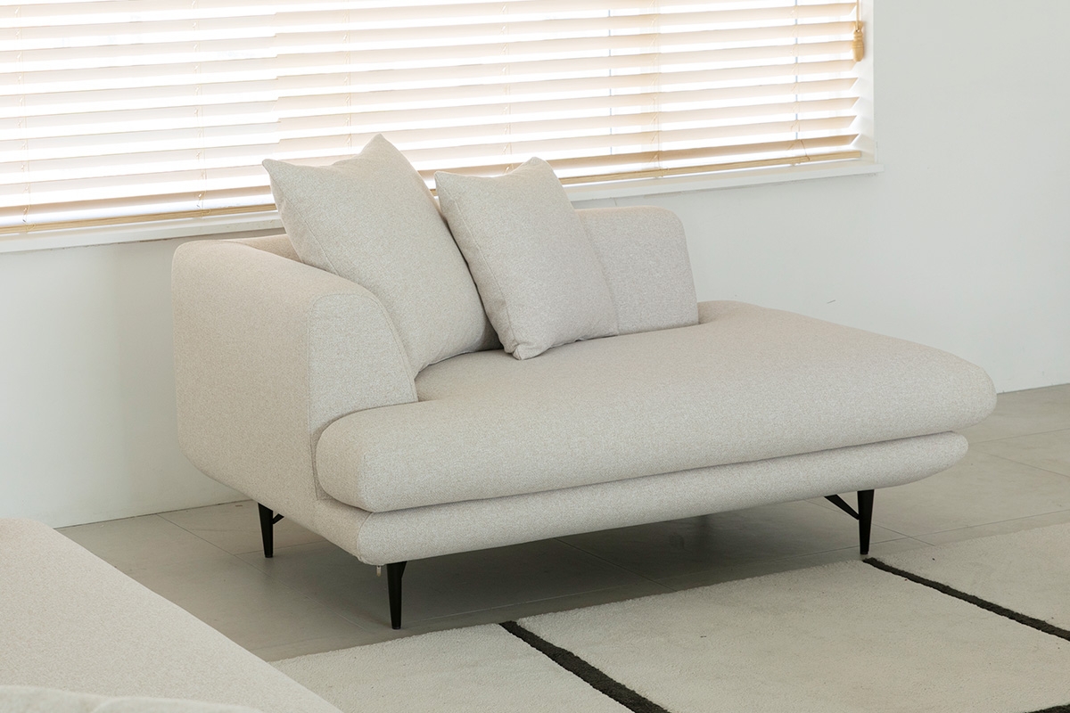 듀커소파 DK080 2인 베이지 모듈형 풀커버 패브릭 소파