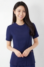 사선지퍼 네이비 상의-4241