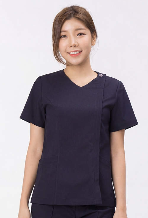 스위트 하트넥 진료복 다크네이비 - 8633