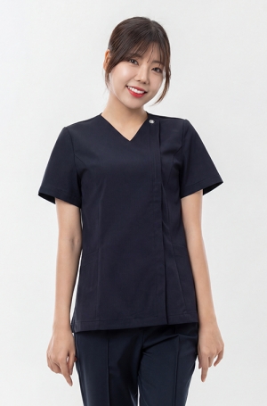 지퍼 V넥 다크네이비 - 1657