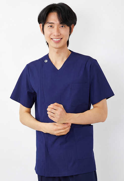 V넥 네이비 상의 8651