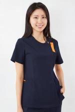 포커스 배색포인트 다크네이비 상의-5633