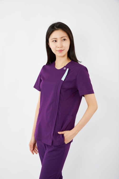 포커스 배색포인트 로열퍼플 상의-5634