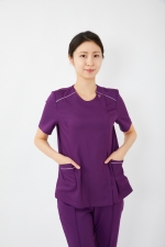 스트링 배색포인트 로열퍼플 상의-5962