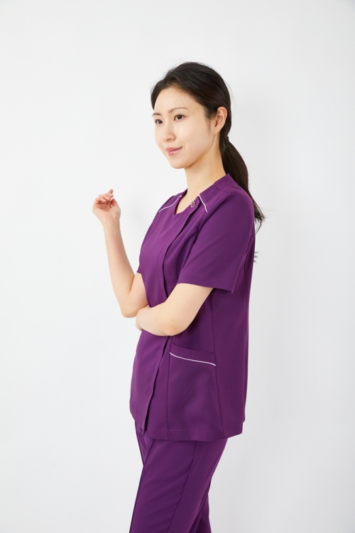 스트링 배색포인트 로열퍼플 상의-5962